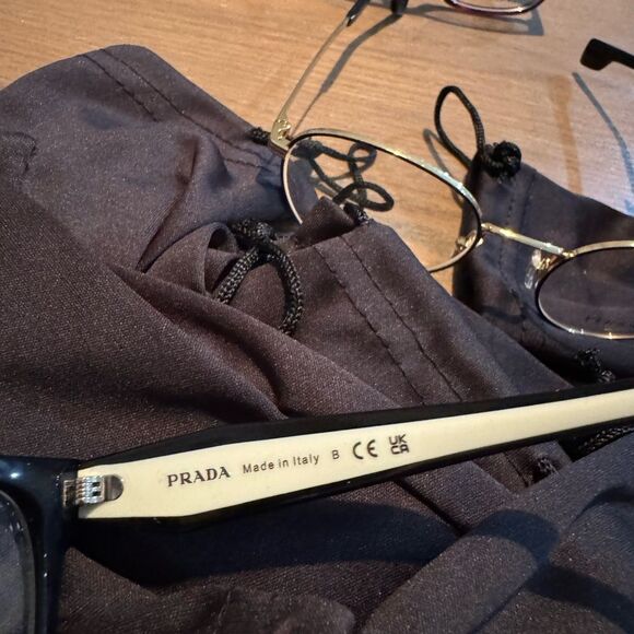 PRADA PR 17ZV 1AB1O1 Black Demo Lens 52 mm Women's Eyeglasses - Picture 10 of 11